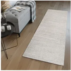 Tapiso Läufer SARI, Moderner Kurzflor Teppich in Grau in grau von Tapiso