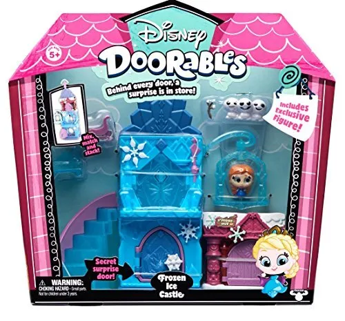 Doorables 35013 Frozen Disney Spielset Gefrorenes Eisschloss, Eiskönigin 3 exklu
