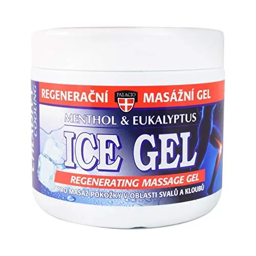Palacio kühlendes/Cooling Massagegel/ICE GEL Massage mit Menthol & Eukalyptus ohne Mineralöl, Silikone, Parabene, Paraffin - 600 ml !