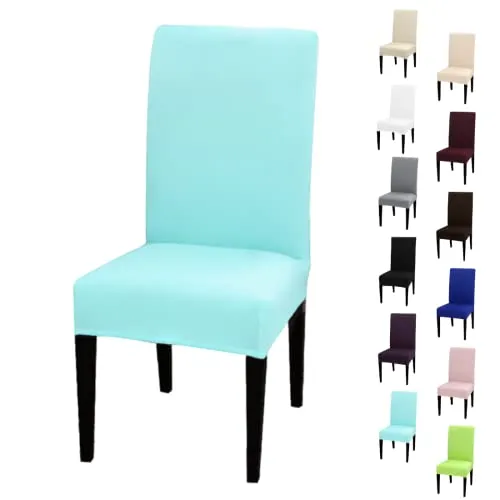 eventkauf Stuhlhusse Stretch elastischer Stuhlüberzug Esszimmer Stuhlbezug Dehnbar Hochzeit Hussen bi-Elastic Spannbezug, 1 Stück (Türkis)