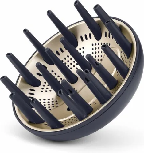 BaByliss ACAS6550DIF Diffusor schwarz/gold - Diffusor für Haartrockner, ideal für frizz-freies Trocknen von lockigem und gewelltem Haar dank Keramikplatte und Ionenfunktion.