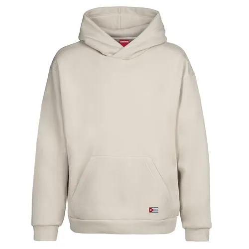 CUBAIANS Jiqui Herren Pullover Sweatshirt Hoodie Beige Gr. 3XL