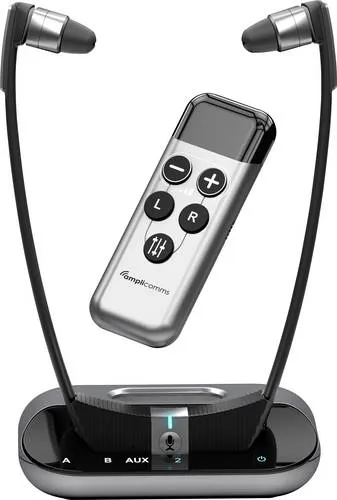 Amplicomms TV3500 Kabellose In Ear Kopfhörer Schwarz, Silber