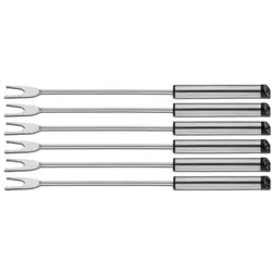 Fonduegabeln Belana Edelstahl silber glänzend 6tlg Würfel 25,0cm