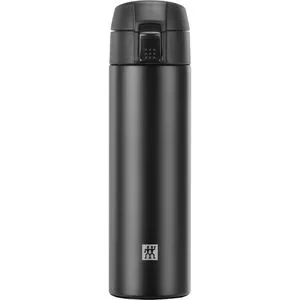 Zwilling Isolierbecher Thermo 39500-508, 450 ml, Edelstahl schwarz - Thermobehälter mit effektiver Doppelwandisolierung, hält Getränke 7 Stunden warm und 12 Stunden kalt, auslaufsicher und spülmaschinengeeignet für einfache Reinigung.