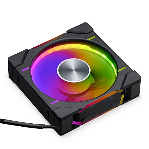 PHANTEKS D30 PWM D-RGB 120mm Gehäuselüfter - Leistungsstarker 120mm PWM Lüfter in Schwarz mit 30 mm Tiefe, optimiert für Gehäuse und Radiatoren, bietet umfangreiche D-RGB-Beleuchtung und einfaches Daisy-Chaining.