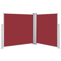 vidaXL Ausziehbare Seitenmarkise Rot 120 x 600 cm in rot von vidaXL