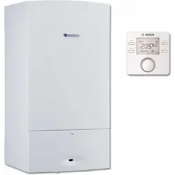 Junkers Bosch ZWRKE03 Gas-Kombitherme 24 kW mit CR 100 von Bosch