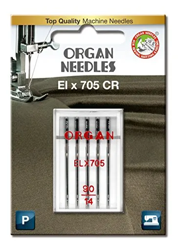 Organ Needles 5486090BL Maschinennadeln, Silber, 90/14 Größe, 5