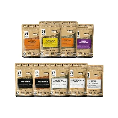 Bremer Gewürzhandel Genuss-Set Grillen geht immer, 9-tlg., Gewürzset, Grill-Set, Geschenkset, 830g
