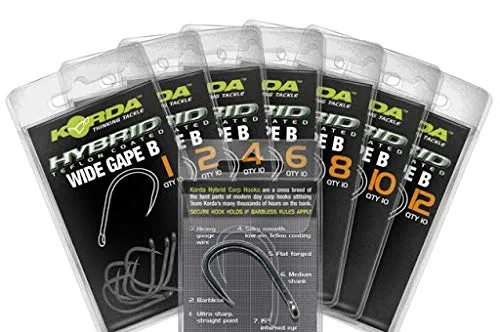 Korda Wide Gape Angelhaken, ohne Widerhaken, Größe 4