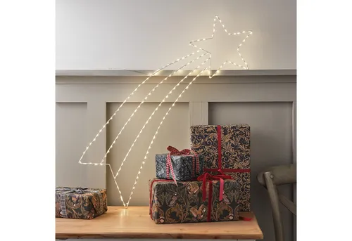 Lights4fun LED Stern 184er Micro LED Sternschnuppe Fensterdeko, LED fest integriert