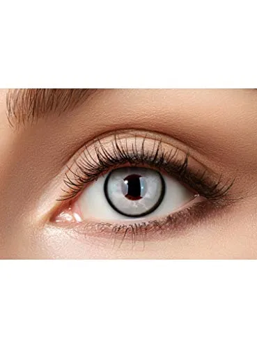 Maskworld Infizierter Kontaktlinsen/Jahreslinsen - Motivlinsen ohne Sehstärke - Unisex - Erwachsene - ideal für Halloween, Karneval, Motto-Party & Horror-Events