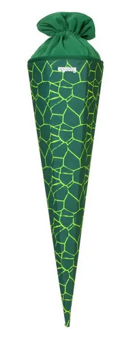 ergobag Schultüte - 2-in-1 Schultüte oder Aufbewahrungsbeutel, praktisches Design in grün für Schule und Freizeit