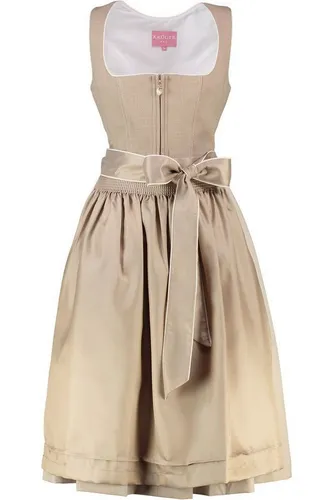 KRÜGER MADL Midi Dirndl beige Elysara - Dirndl für Damen mit 70er Rocklänge, ideal für festliche Anlässe. Der elegante Schnitt und die hochwertige Verarbeitung sorgen für einen stilvollen Auftritt.