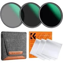 K&F Concept 72mm ND Filterset ND8 ND64 ND1000 - Hochwertiges ND Filterset für beeindruckende Fotografie, inklusive ND8, ND64 und ND1000 Filtern mit 24-lagiger Nano-Beschichtung für optimale Farbbalance und Reflexionsreduktion.
