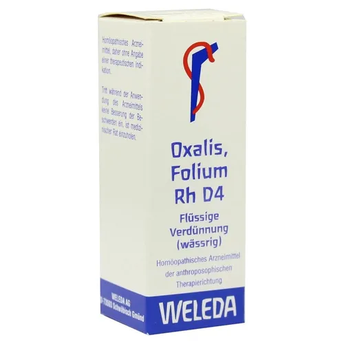 Oxalis Folium RH D 4 Dilution 20 ml - Anthroposophische Arznei zur Unterstützung der Gesundheit, sanfte Wirkung und hohe Verträglichkeit für ganzheitliches Wohlbefinden.