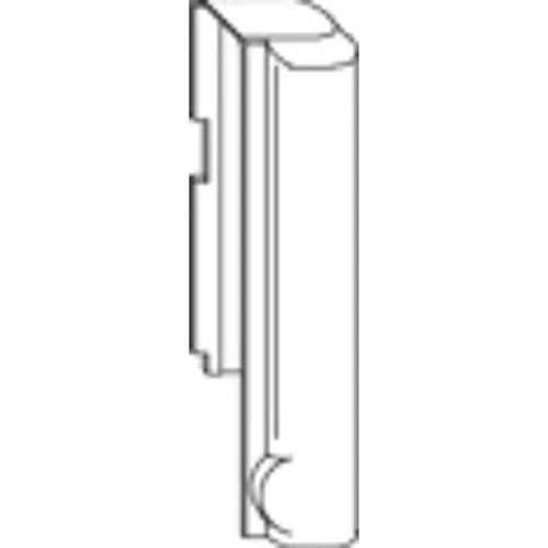 Abdeckkappe Ecklagerband AS/DT mit ÜV Flügelteil links weiß RAL 9016
