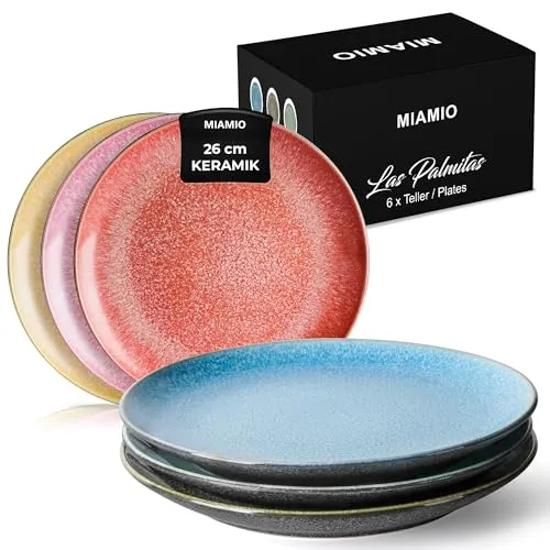 MiaMio Teller-Set 6 Personen in grau von MIAMIO