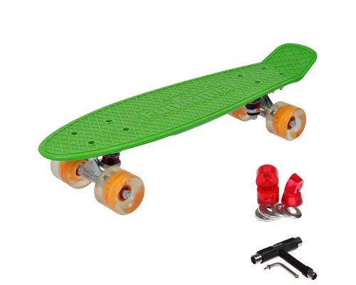 FunTomia Miniskateboard Kinder Cruiserboard Miniboard 57cm mit oder ohne LED Leuchtrollen