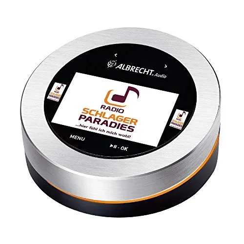 Albrecht DR 50 B DAB+ Adapter mit Bluetooth - Tragbare DAB-Funkgeräte mit Farbdisplay und Touchscreen, für störungsfreien Empfang von Digitalradio Sendern und einfacher Bluetooth-Verbindung zu Smartphones.
