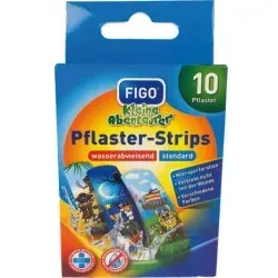 Figo Pflaster-Strips für Kinder - Wasserabweisend 62263 , 1 Packung = 10 Stück, Kleiner Abenteurer