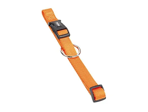 Nobby Halsband Classic - orange, L: 50-65 cm, stufenlos verstellbar und sicher durch spezielle Verschlusstechnik