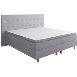 Best for Home Boxspringbett NEO Bonellfederkern 200x200 cm in silber von 4myBaby
