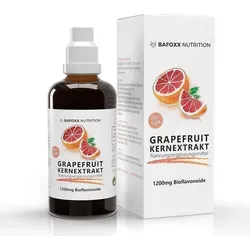 BAFOXX Nutrition® Grapefruitkernextrakt Tropfen mit Vitamin C - Nahrungsergänzungsmittel mit hochdosiertem Grapefruitkernextrakt und Vitamin C. 100% natürliche Zutaten, vegan und ohne künstliche Zusatzstoffe für eine einfache tägliche Einnahme.