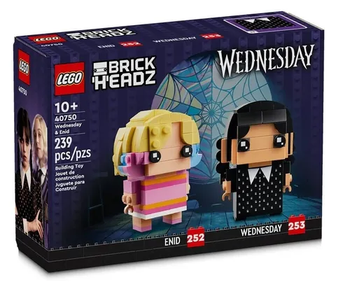 LEGO BrickHeadz Wednesday und Enid 40750 - LEGO BrickHeadz Set mit Wednesday und Enid, ideal für Fans der Serie und perfekt zum Sammeln oder Verschenken.