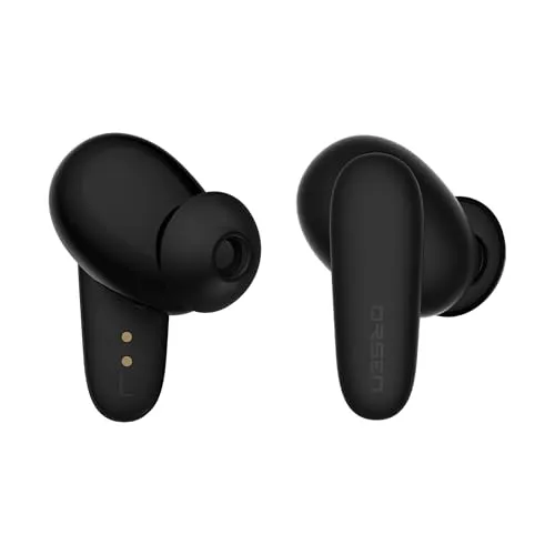 ORSEN T3 Bluetooth-Kopfhörer, kabellose Ohrhörer Mit Ladekoffer, Bluetooth 5.1, 6 Stunden Spielzeit, komfortabler Sitz, Geräuschunterdrückung, Schwarz