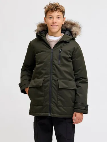 Jack & Jones Junior Parka JJCHARLIE mit abnehmbarem Fellimitat - Der Parka »JJCHARLIE DETACHABLE FAUX FUR PARK JNR« von Jack & Jones Junior bietet stilvollen Schutz im Freien. Mit abnehmbarem Kunstfell und praktischen Eingrifftaschen ist er ideal für jeden Anlass.