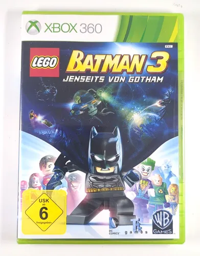 LEGO Batman 3 - Jenseits von Gotham (Xbox 360) - NEU & OVP - Action & Abenteuer für die ganze Familie! Erlebe die spannende LEGO-Welt mit Batman und Freunden in diesem unterhaltsamen Beat 'Em Up für die Xbox 360.