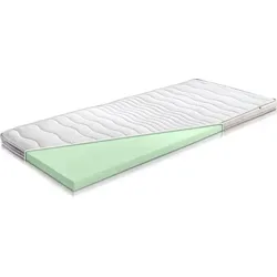 Topper Kaltschaum H2 90 x 200 - Hochelastisch und Atmungsaktiv - Hochwertiger Kaltschaum-Topper (7cm) für optimalen Schlafkomfort. Hochelastisch, punktelastisch und mit abnehmbarem, waschbarem Bezug. Ideal zur Anpassung Ihrer Matratze für ein angenehmes Schlafklima.