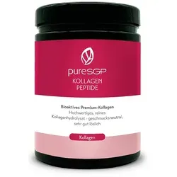 PureSGP Kollagen Peptide Pulver - Hochwertiges Kollagenpulver für gesunde Haut, Haare und Nägel, unterstützt durch Vitamin C, D und Zink, gluten- und laktosefrei.
