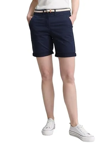 TOM TAILOR Damen 1045434 Bermuda Shorts, 10668-Sky Captain Blue, 36