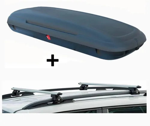 VDP Dachbox 480 Ltr für Dacia Lodgy 5 Türer - Gepäckträger mit 480 Litern Volumen und abschließbaren Alu Relingträgern, ideal für sicheres Reisen mit viel Gepäck. Perfekt für Dacia Lodgy ab 2012.