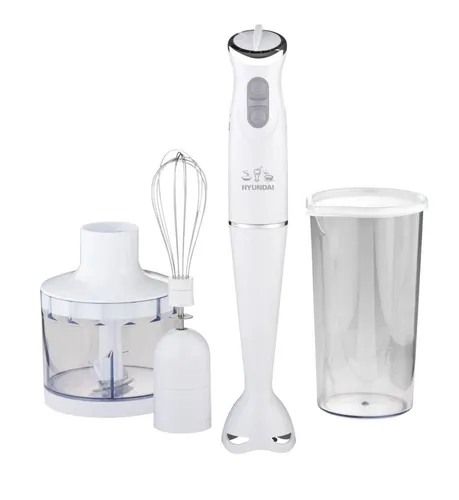 Hyundai HB 983 Stabmixer - Mixer mit 380W, 3-in-1-Funktion (Hacken, Schlagen, Mixen) und stufenlos einstellbaren Geschwindigkeiten für vielseitige Zubereitung.