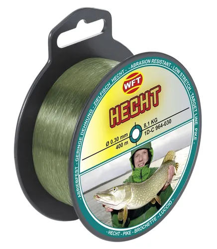  WFT Zielfisch Hecht 400m 0,30mm 8,1kg grün - Angelschnur 0,01€/1m