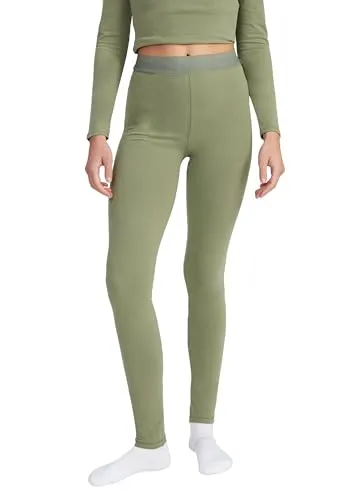 Style & Republic Damen Leggings High Waist Baumwolle – Atmungsaktive Yoga Hose | Ultra-weiche Sporthose für Pilates, Fitness & Freizeit, Elastischer Bund, komfortable Passform,Olive,XS