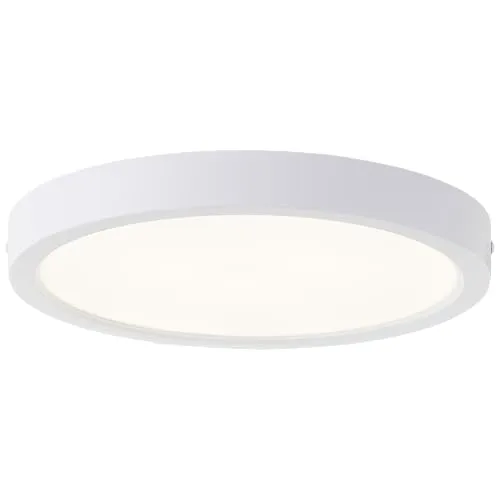 Lightbox LED Deckenlampe Ø 27,5 cm - flache Deckenleuchte in Weiß - Lampe für Bad, Küche Schlafzimmer & Flur - spritzwassergeschützt IP44 - inkl. LED