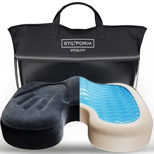 Stilform Orthopädisches Sitzkissen aus Premium Memory Foam – Extra Stabil und Rutschfest