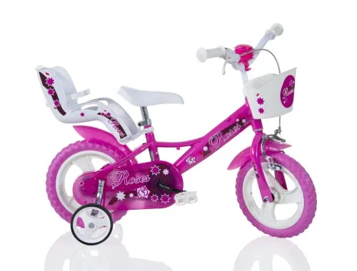 SCH Babys (Mädchen) Roses Fahrrad Zoll Rosa-3-5 Jahre Kinderfahrrad, Rosa, 12