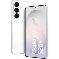 Samsung Galaxy S26+ 512 GB Weiß - 6,7 Zoll Dynamic AMOLED 2X Display mit 120Hz, leistungsstarker 4.900 mAh Akku für schnelles Laden und beeindruckende Kamerafunktionen für kreative Aufnahmen.