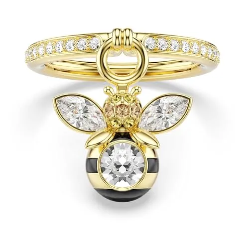 Swarovski Idyllia Motivring mit Biene in Goldlegierung von Swarovski