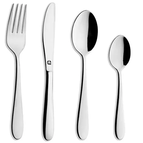 Grunwerg Windsor Carded 4-teiliges Kinderbesteck-Set, Edelstahl 18/0
