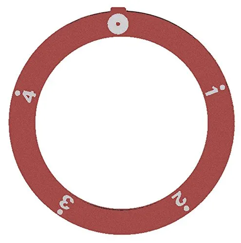 Heidebrenner Knebelsymbol Symbol Schalter 5-Takt rot Aussen 59mm Innen ø 45,5mm