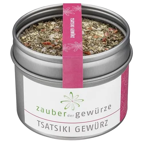 Zauber der Gewürze Tsatsiki Gewürz - Gewürzmischung für Tzaziki, als Dip für Souvlaki, Gyros & griechische Gerichte, 75 g