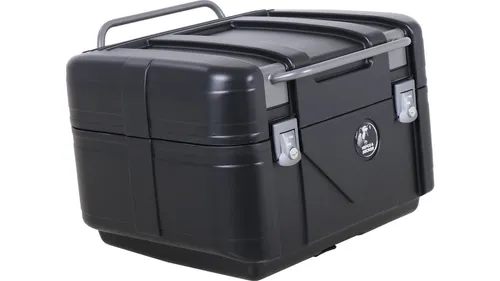 Hepco & Becker Topcase Gobi 42 l - Schwarz - Topcase für Motorräder mit 42 l Volumen, wasserdicht und aus hochschlagfestem Kunststoff, ideal für Helm und wichtige Utensilien. Robuste Metallschlösser bieten zusätzlichen Diebstahlschutz.