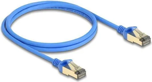 DeLOCK RJ45 Netzwerkkabel Cat.8.1 F/FTP Slim 1 m blau, 1 m, Cat8.1, F/FTP (FFTP), RJ-45, RJ-45, Blau